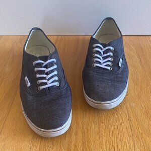 Vans Lace-Up Tennis Shoes, Womens Size 10 in Dark Grey/Charcoal